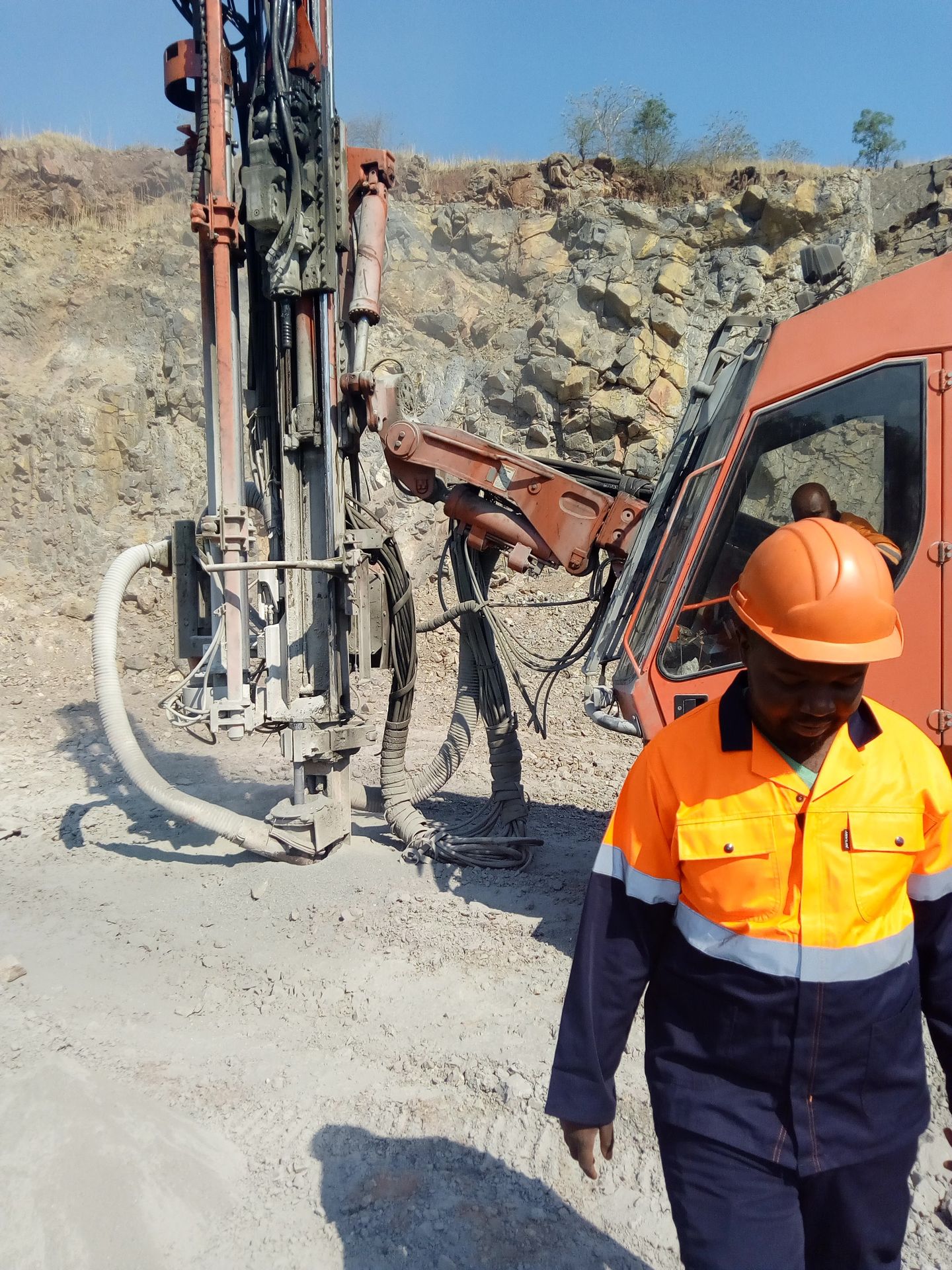 Quarry drilling works